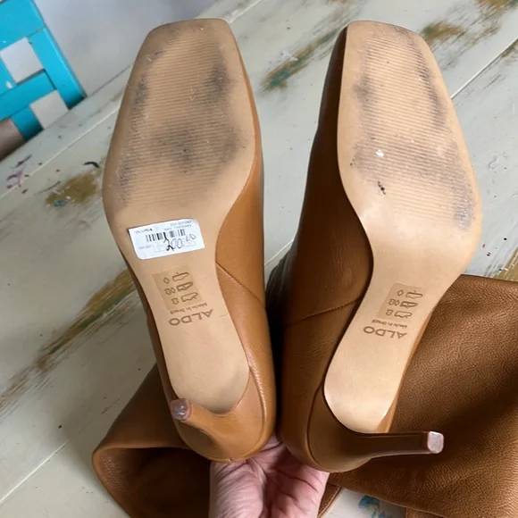 Aldo “Oluria” leather slouch boot in size 7.5. Cognac color. - Picture 4 of 7